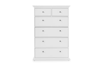 Kommode Anjou 140 cm Høy - Hvit - Oppbevaring - Oppbevaringsmøbler - Kommode