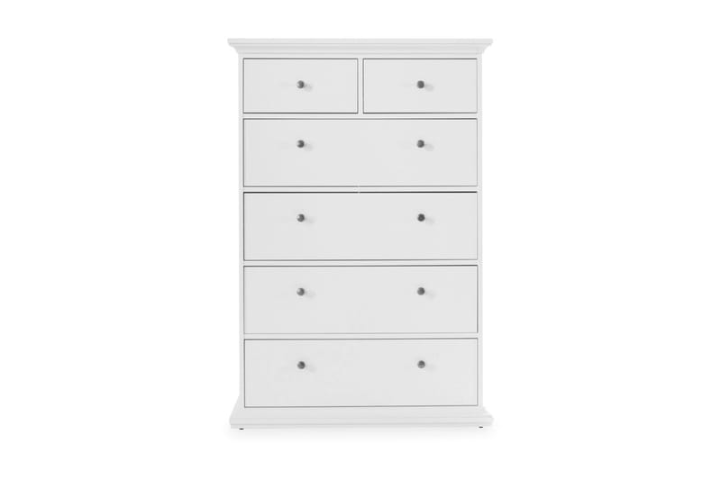 Kommode Anjou 140 cm Høy - Hvit - Oppbevaring - Oppbevaringsmøbler - Kommode