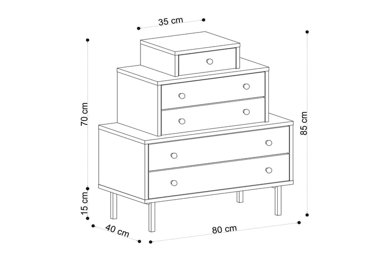 Kommode Asserlund - Brun - Kommode - Entrekommode - Entreoppbevaring