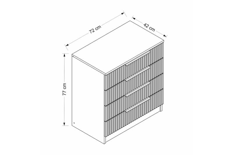 Kommode Cambrian - Hvit - Kommode - Entrekommode - Entreoppbevaring