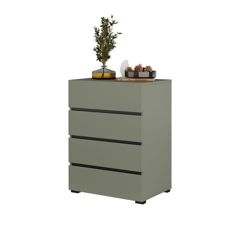 Kommode Cross med 4 skuffer - Grønn - Oppbevaring - Oppbevaringsmøbler - Kommode