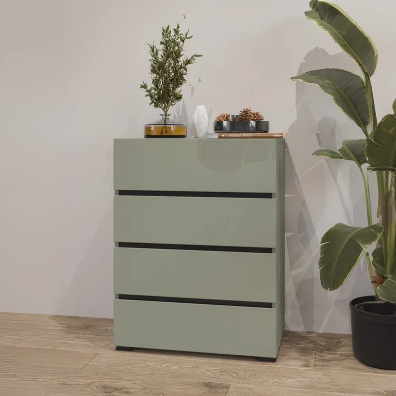 Kommode Cross med 4 skuffer - Grønn - Oppbevaring - Oppbevaringsmøbler - Kommode