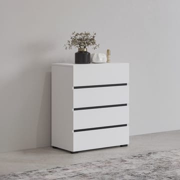 Kommode Cross med 4 skuffer - Hvit - Oppbevaring - Oppbevaringsmøbler - Kommode