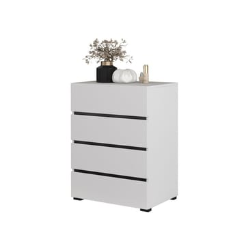 Kommode Cross med 4 skuffer - Hvit - Oppbevaring - Oppbevaringsmøbler - Kommode