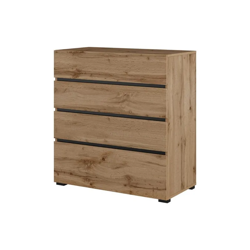 Kommode Cross S med 4 skuffer, Wotan eik