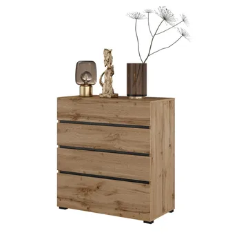 Kommode Cross S med 4 skuffer - Wotan eik - Oppbevaring - Oppbevaringsmøbler - Kommode