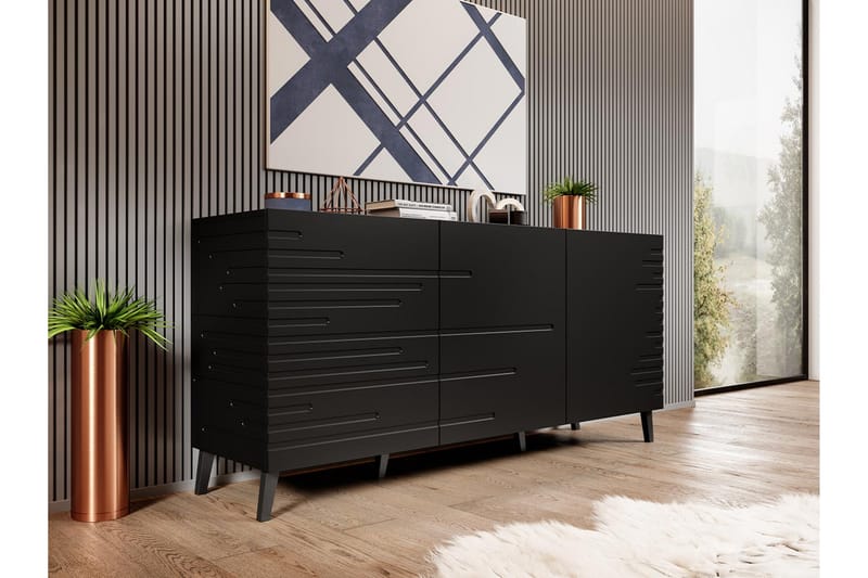 Kommode Demjen 40x155 cm - Svart - Oppbevaring - Oppbevaringsmøbler - Kommode