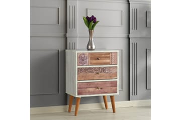 Kommode Flempton 50 cm - Hvit | Valnøtt - Oppbevaring - Oppbevaringsmøbler - Kommode