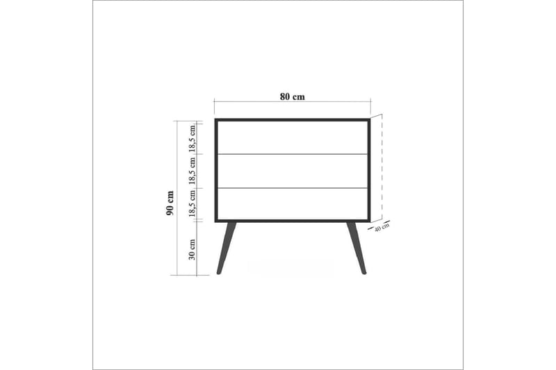 Kommode Gillberga 90 cm - Brun - Kommode - Entrekommode - Entreoppbevaring