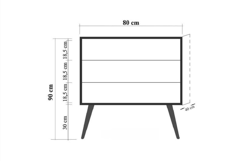 Kommode Gillberga 90 cm - Brun - Kommode - Entrekommode - Entreoppbevaring