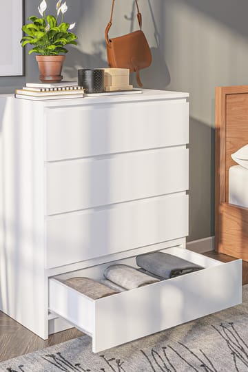 Kommode Hanah Home Derinkuyu 4 (80 x 100 x 48 cm) Hvit - Oppbevaring - Oppbevaringsmøbler - Kommode