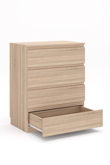 Kommode Hanah Home Derinkuyu 4 (80 x 100 x 48 cm) Sonomo eik - Oppbevaring - Oppbevaringsmøbler - Kommode