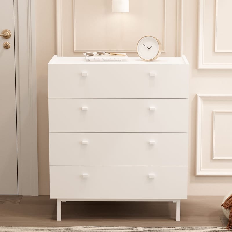 Kommode Hanah Home Luke (80 x 93,1 x 41,8 cm) Hvit - Hvit - Oppbevaring - Oppbevaringsmøbler - Kommode