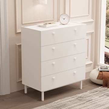 Kommode Hanah Home Luke (80 x 93,1 x 41,8 cm) Hvit - Hvit - Oppbevaring - Oppbevaringsmøbler - Kommode