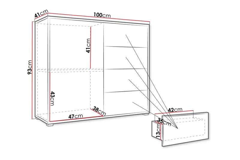 Kommode - Hvit - Oppbevaring - Oppbevaringsmøbler - Kommode
