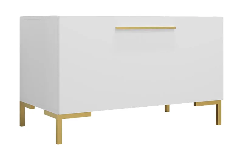Kommode, Hvit|Gull