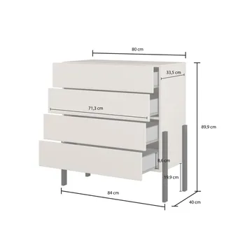 Kommode Jukon S med 4 skuffer - Oppbevaring - Oppbevaringsmøbler - Kommode