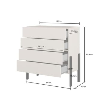 Kommode Jukon S med 4 skuffer - Oppbevaring - Oppbevaringsmøbler - Kommode