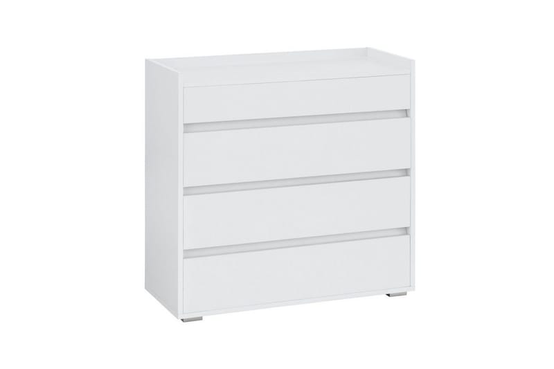 Kommode Kosmo Hvit, 4 skuffer, Hvit, 4 skuffer