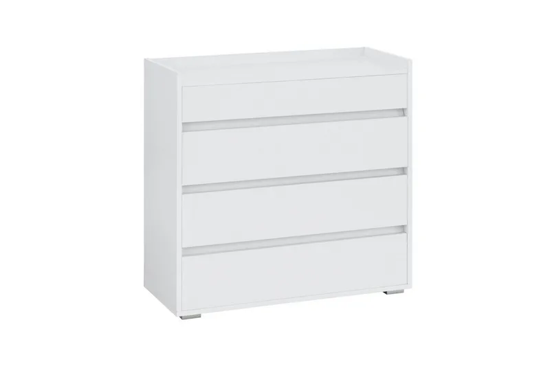 Kommode Kosmo Hvit, 4 skuffer, Hvit, 4 skuffer