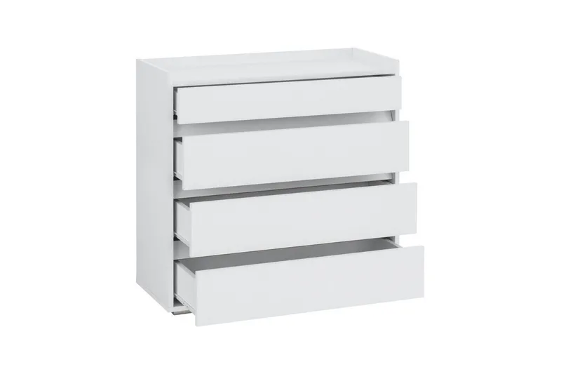 Kommode Kosmo Hvit, 4 skuffer - Hvit, 4 skuffer - Oppbevaring - Oppbevaringsmøbler - Kommode