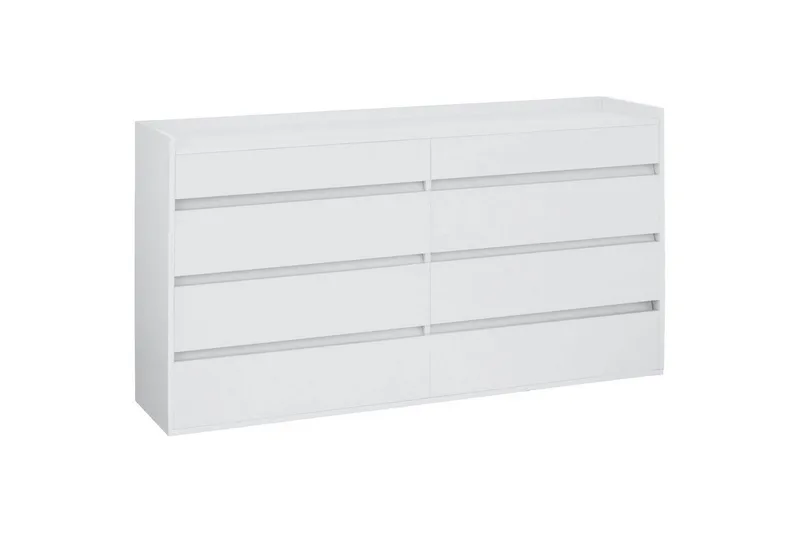 Kommode Kosmo Hvit, 8 skuffer, Hvit, 8 skuffer