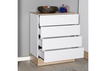 Kommode Matul Eik / Hvit - Mellomfarget tre/Hvit - Oppbevaring - Oppbevaringsmøbler - Kommode