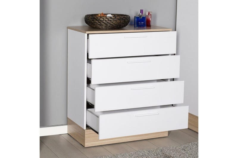 Kommode Matul Eik / Hvit - Mellomfarget tre/Hvit - Oppbevaring - Oppbevaringsmøbler - Kommode