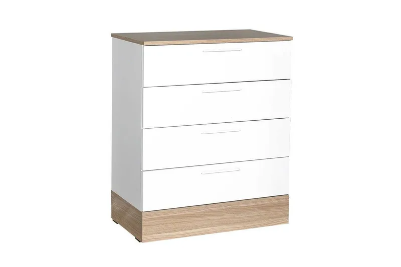 Kommode Matul Eik / Hvit, Mellomfarget tre/Hvit