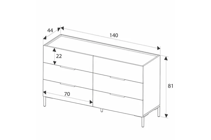 Kommode Matul Hvit - Hvit - Oppbevaring - Oppbevaringsmøbler - Kommode