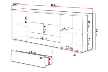 Kommode - Natur/Hvit - Oppbevaring - Oppbevaringsmøbler - Kommode