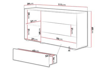 Kommode - Natur/Hvit - Oppbevaring - Oppbevaringsmøbler - Kommode