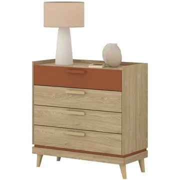 Kommode Scandi med 4 skuffer - Oljet eik - Oppbevaring - Oppbevaringsmøbler - Kommode