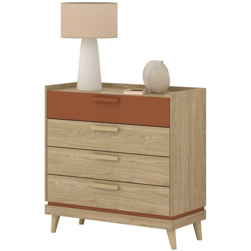 Kommode Scandi med 4 skuffer - Oljet eik - Oppbevaring - Oppbevaringsmøbler - Kommode