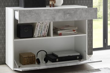 Kommode Selvena 111 cm - Hvit|Grå - Oppbevaring - Oppbevaringsmøbler - Kommode