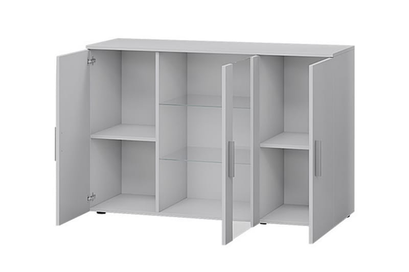 Kommode Soho 41x120 cm LED-belysning - Eik/Svart/Blå - Oppbevaring - Oppbevaringsmøbler - Kommode