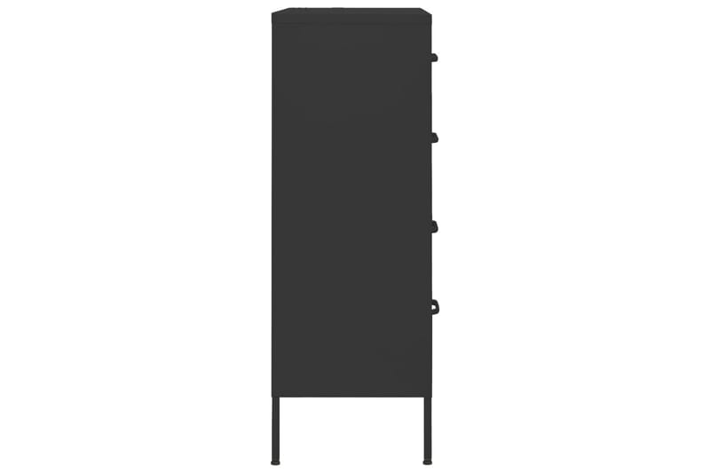 Kommode svart 80x35x101,5 cm stål - Svart - Kommode - Entrekommode - Entreoppbevaring