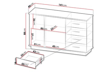 Kommode - Svart|Eik - Oppbevaring - Oppbevaringsmøbler - Kommode