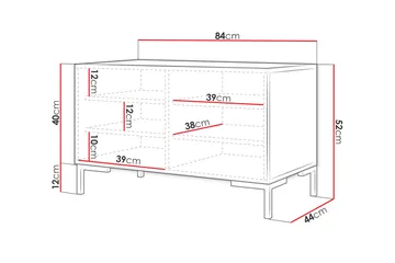 Kommode - Svart|Gull - Oppbevaring - Oppbevaringsmøbler - Kommode