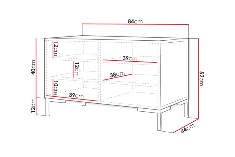 Kommode - Svart|Gull - Oppbevaring - Oppbevaringsmøbler - Kommode