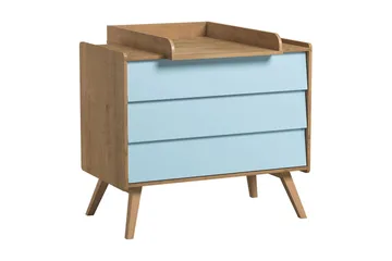 Kommode Vintage Tre / Natur / Blå - VOX - Oppbevaring - Oppbevaringsmøbler - Kommode
