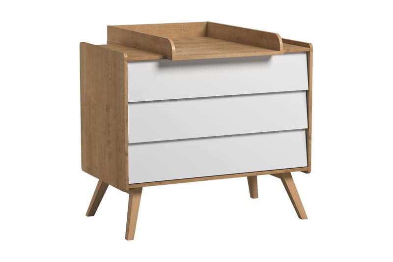Kommode Vintage Tre / Natur / Hvit - VOX - Oppbevaring - Oppbevaringsmøbler - Kommode