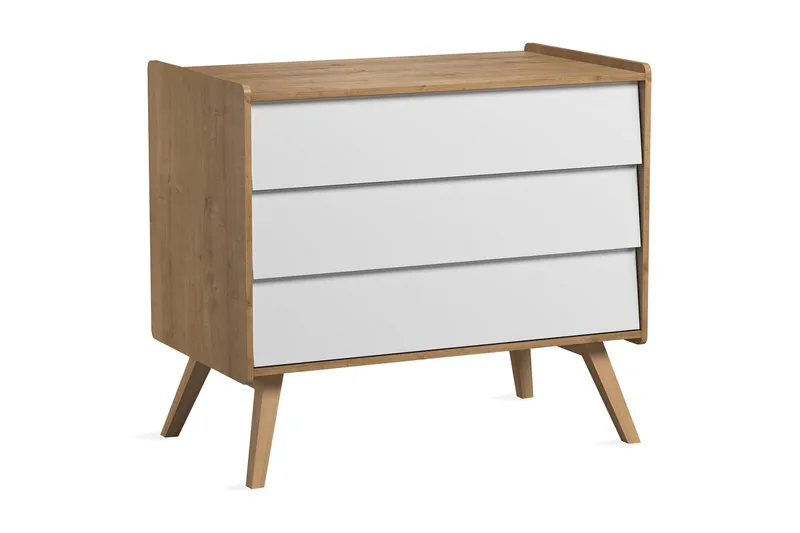 Kommode Vintage Tre / Natur / Hvit, VOX