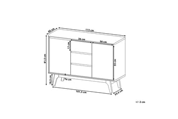 Kommode Pittsburgh 40|115 Cm - Hvit - Oppbevaring - Oppbevaringsmøbler - Kommode