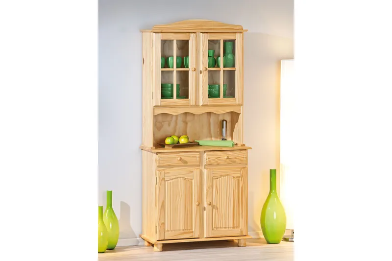 Leksand Vitrineskap 88 cm - Furu - Oppbevaring - Oppbevaringsmøbler - Kommode