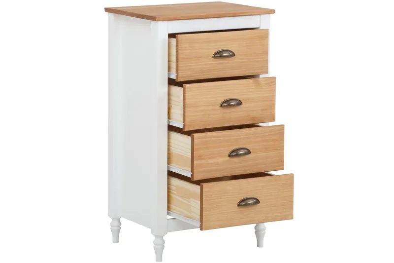 Lenham Kommode 45x35 cm 4 Skuffer - Hvit - Oppbevaring - Oppbevaringsmøbler - Kommode