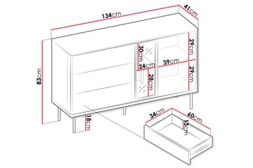 Levisa Agency - Beige/Grå - Oppbevaring - Oppbevaringsmøbler - Kommode