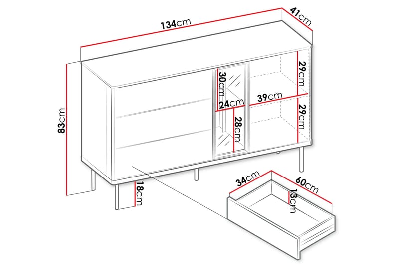 Levisa Agency - Beige/Grå - Oppbevaring - Oppbevaringsmøbler - Kommode