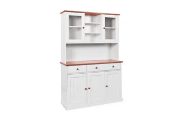 Livesey Skjenkvitrin A 131 cm - Hvit/Natur - Oppbevaring - Oppbevaringsmøbler - Kommode