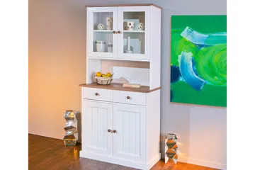 Livesey Skjenkvitrine - Hvit/Natur - Oppbevaring - Oppbevaringsmøbler - Kommode